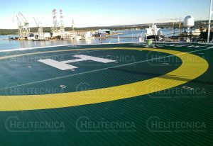 Helipuerto en el buque de cableado «Isaac Newton»