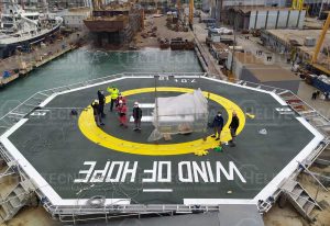 Helipuerto para el Wind Farm Service Vessel (WFSV) «Wind Of Hope»