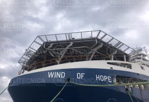 Helipuerto para el Wind Farm Service Vessel (WFSV) «Wind Of Hope»